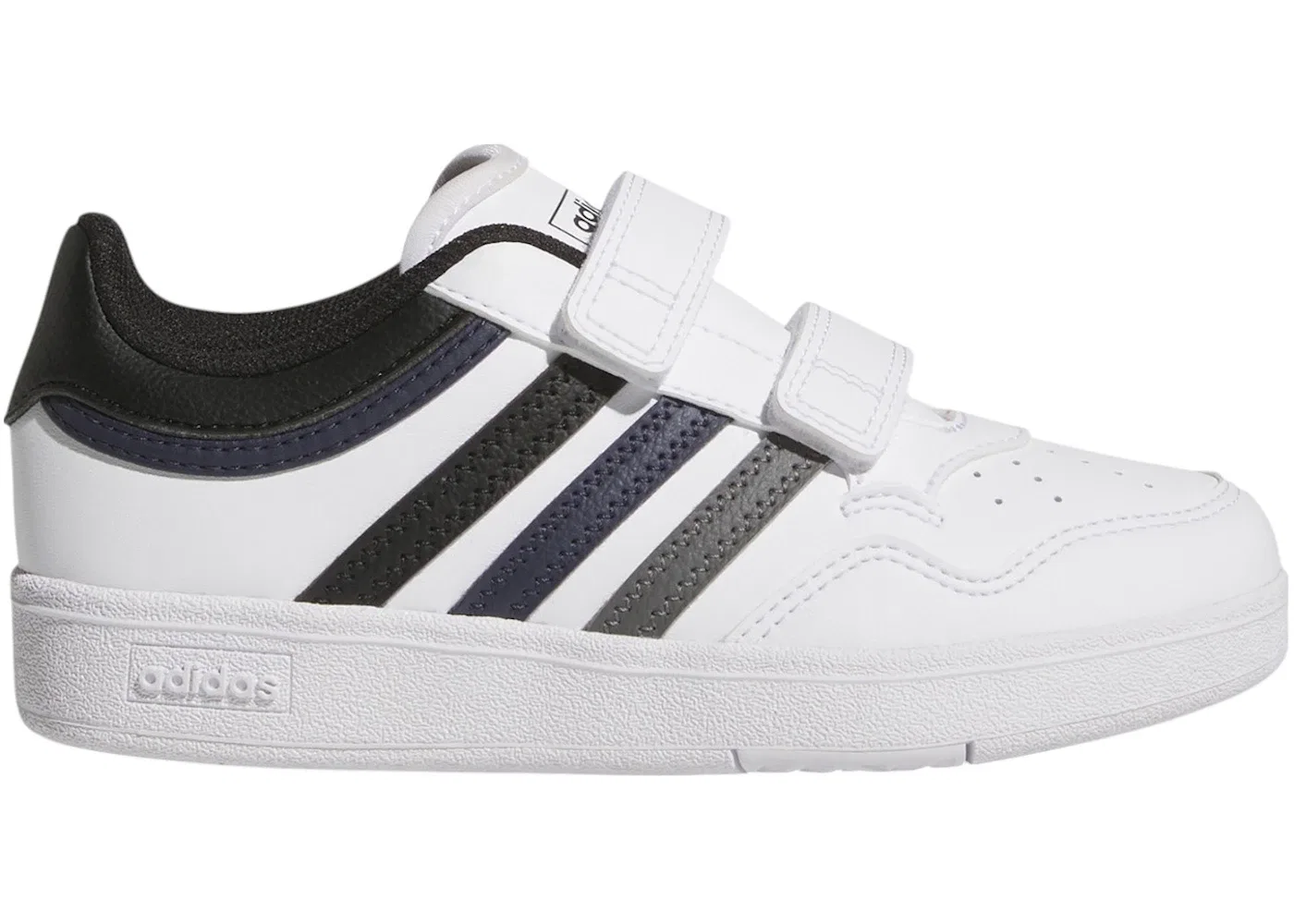 Детские кроссовки для мальчиков с закрытой пяткой Adidas Hoops 4.0, Cloud White Core Black Shadow Navy