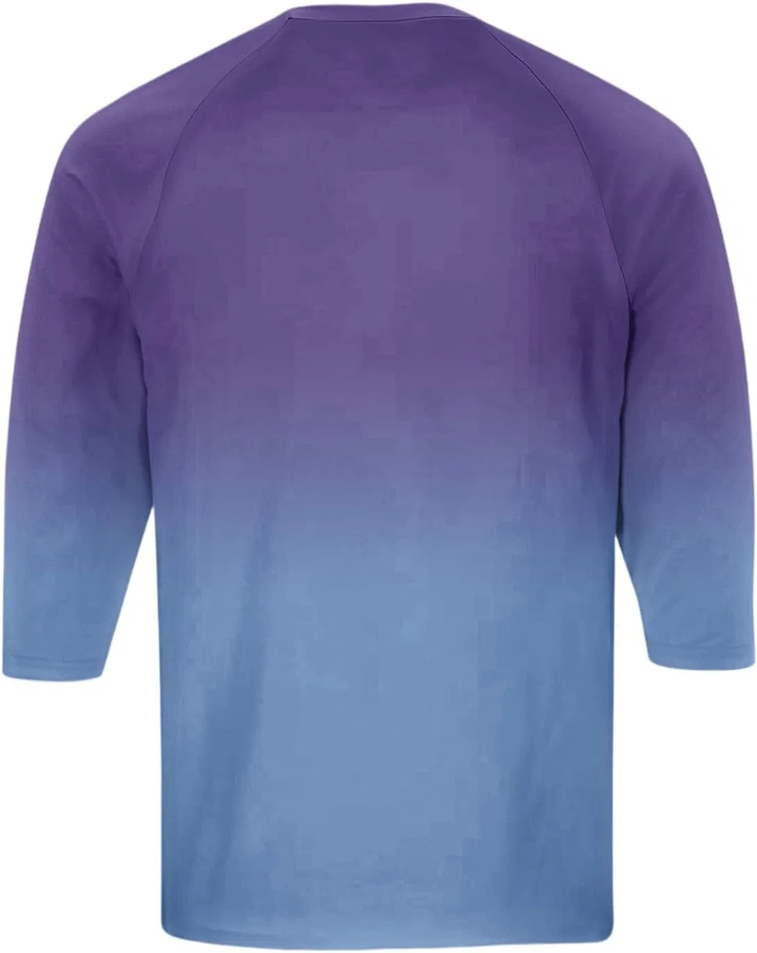 Мужская свободная блуза с круглым вырезом и 3/4 рукавом, 1-Blue — фото 4