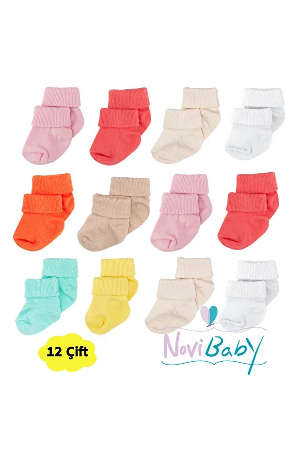 Детские носки для девочек хлопковые 12 шт Basics Novibaby, New Girl