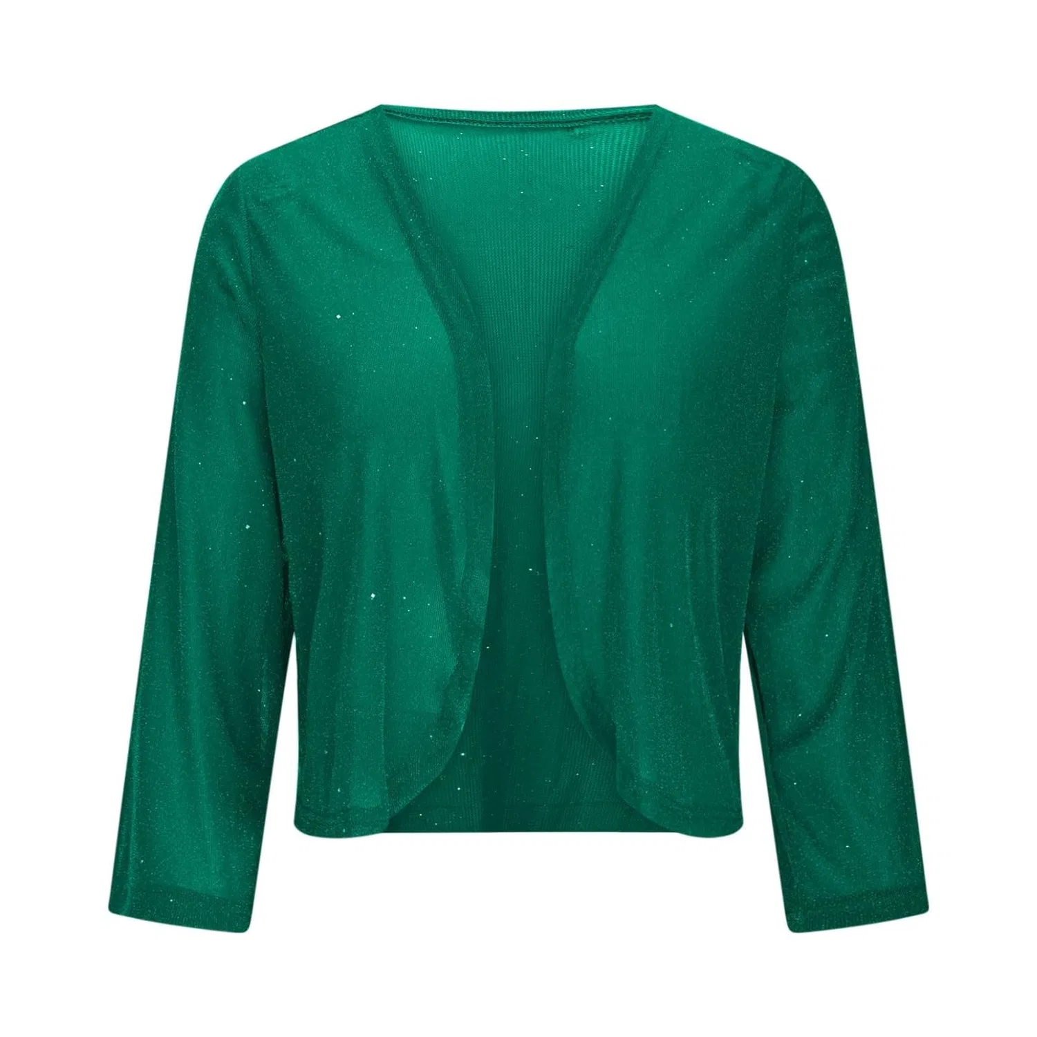 Женский кардиган с пайетками, с длинным рукавом, Verde Scuro