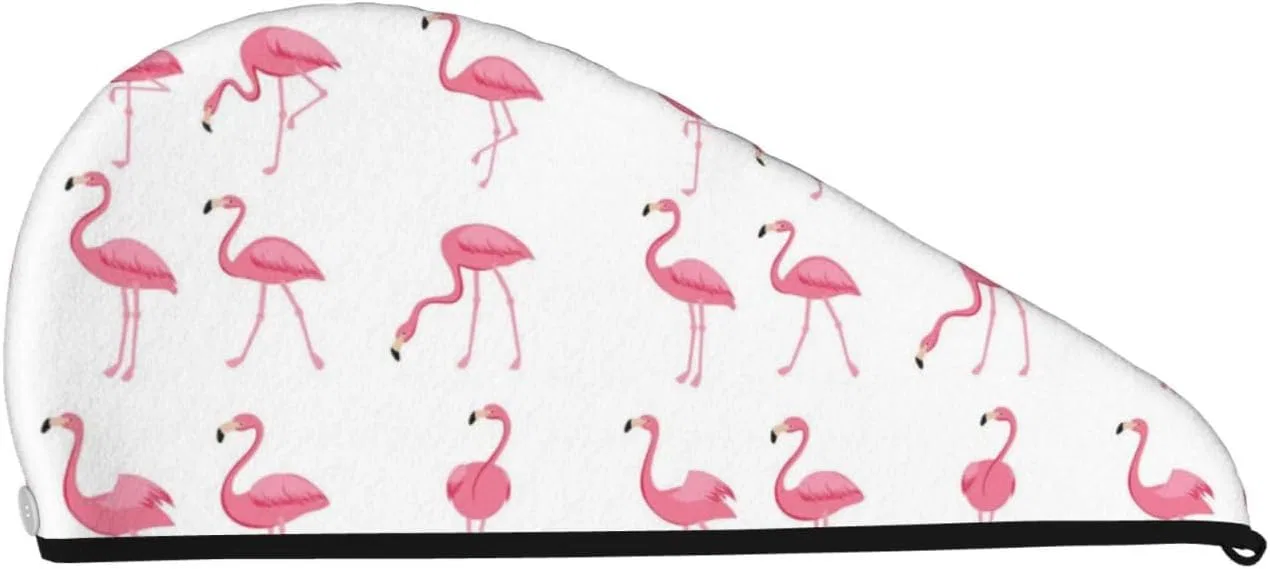 Шапочка для душа Coral Velvet WQUVMDS, Flamingos on White
