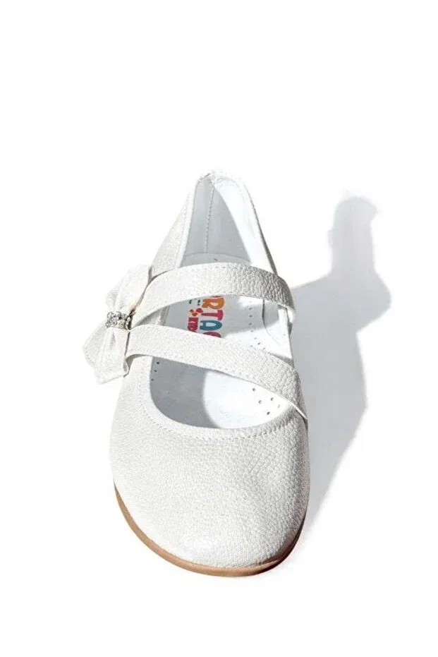 Детские балетки для девочек с ортопедической стелькой Zekids, White — фото 3