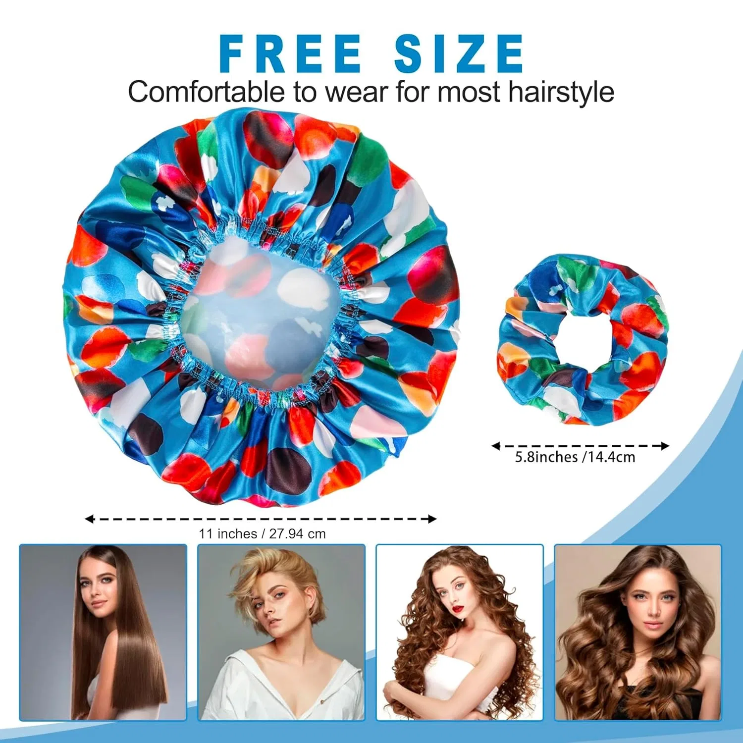 Шапочка для душа Set of 4, Happtiger, +2 Hair Bands — фото 3