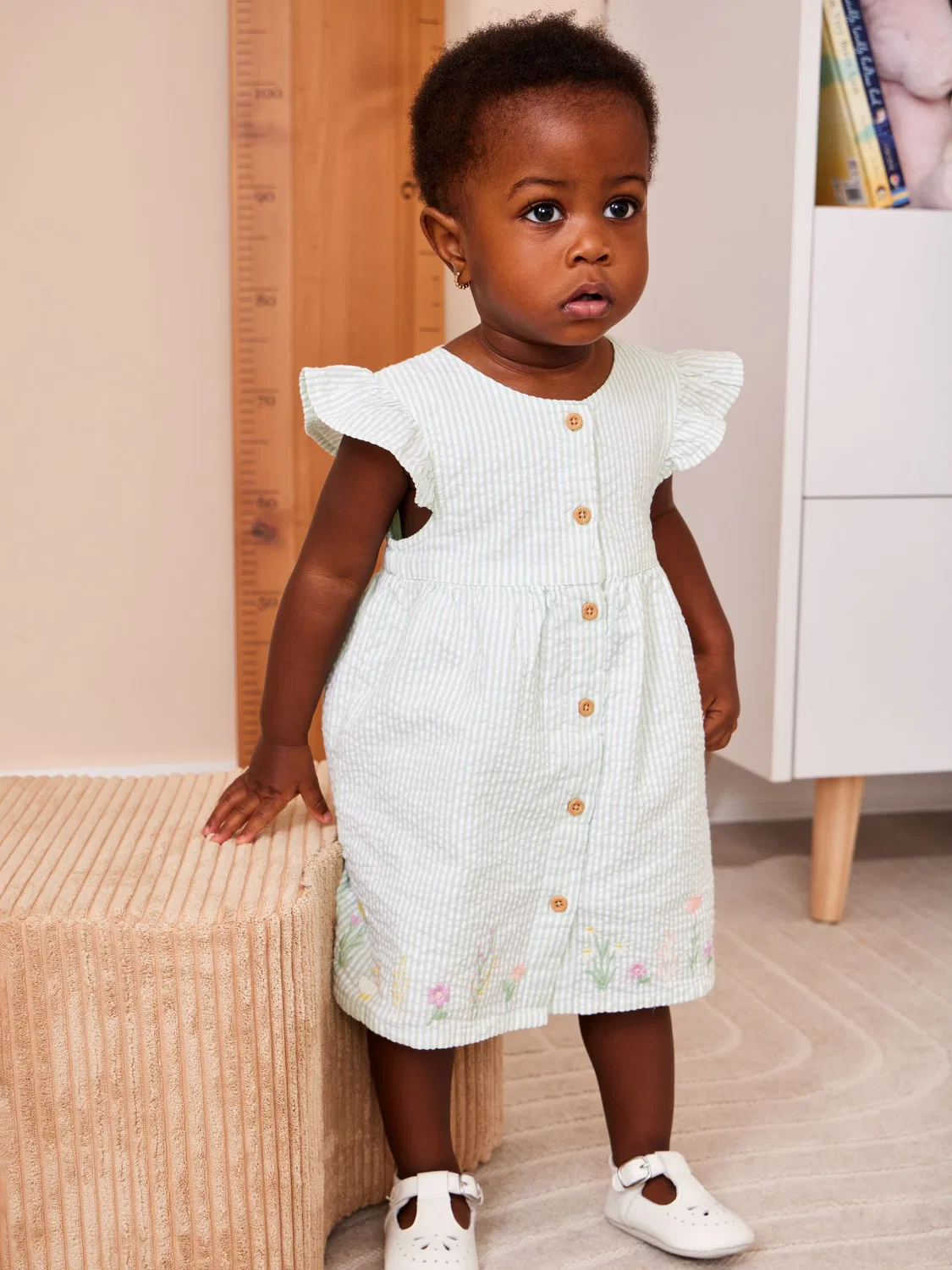 Платье с оборками и трусики, зеленая утка, JoJo Maman Bébé