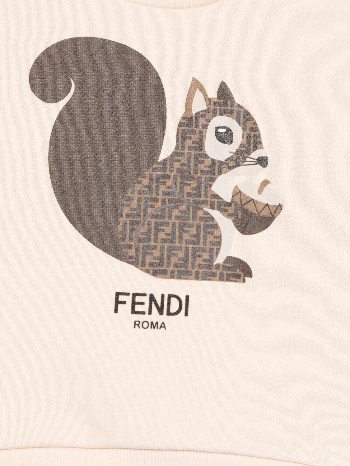 Свитшот с принтом белки FENDI, нежный розовый — фото 2