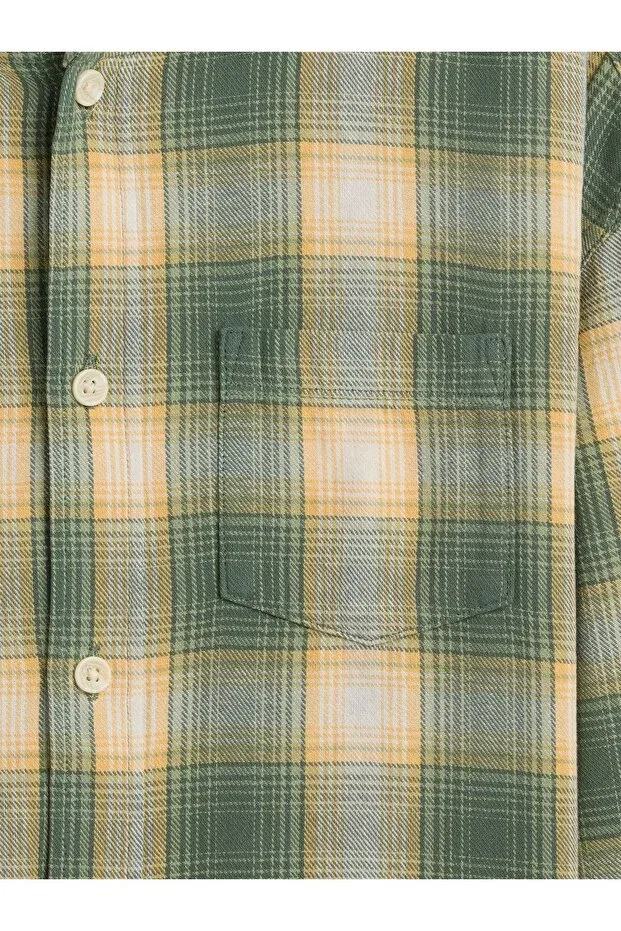 Детская рубашка для мальчиков фланелевая Basics Gap, Green — фото 2