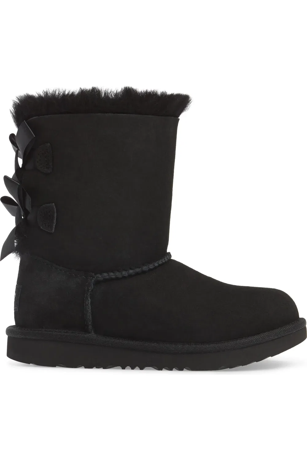 Детские ботинки с двумя бантами Bailey Bow II UGG, черный — фото 3
