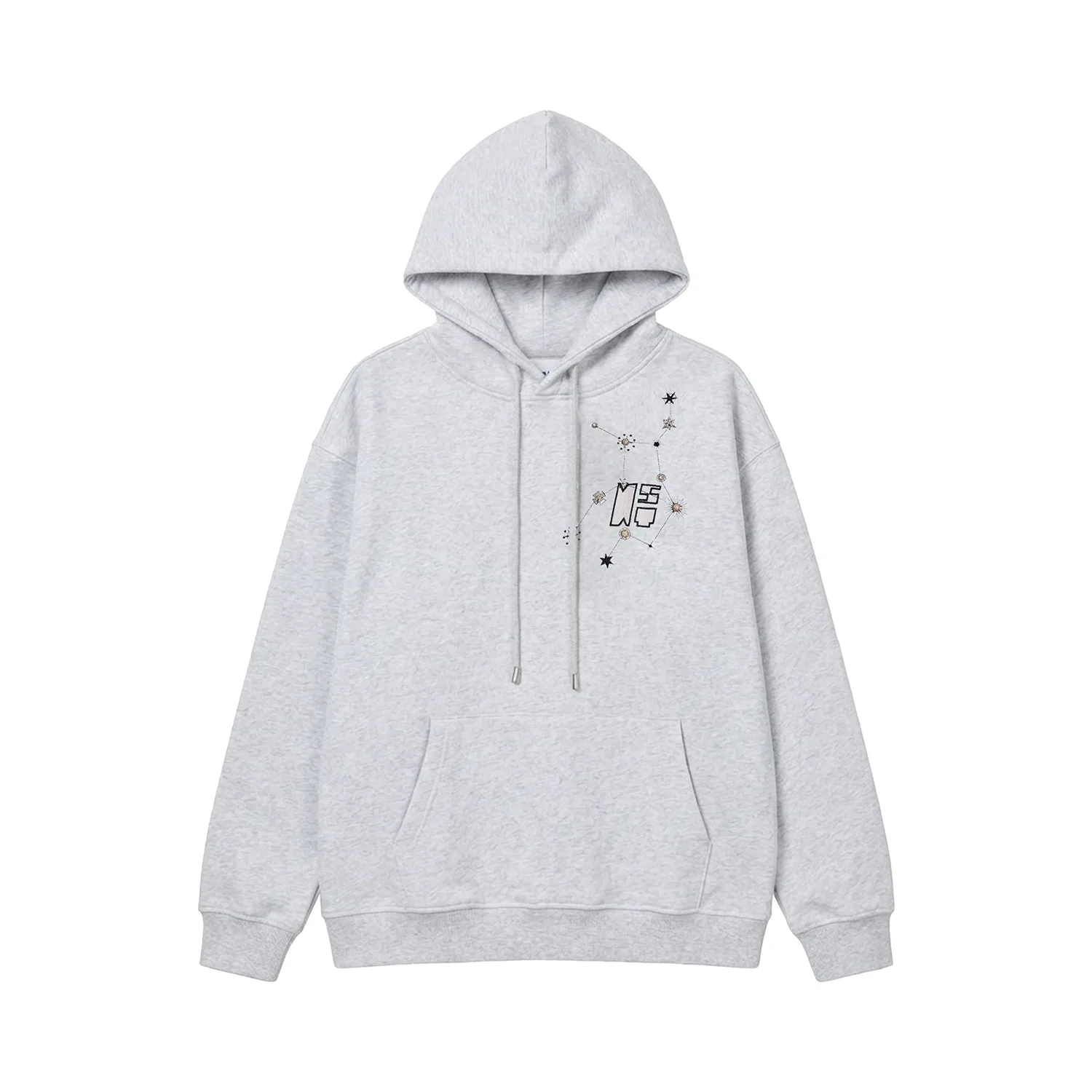 Детское худи с капюшоном Moderate Regular, NSTNEW START, White Heather Gray