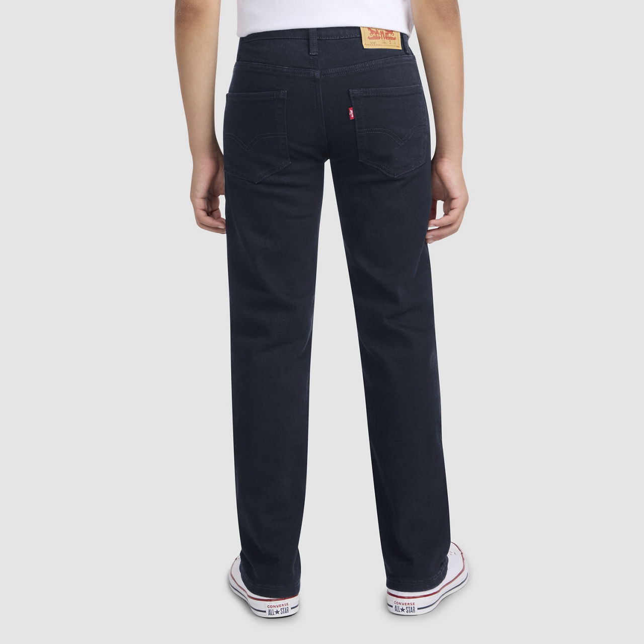 Джинсы 514 Straight Fit Performance для мальчиков 8–20 лет Levi's, Black Stretch - Dark Wash — фото 4