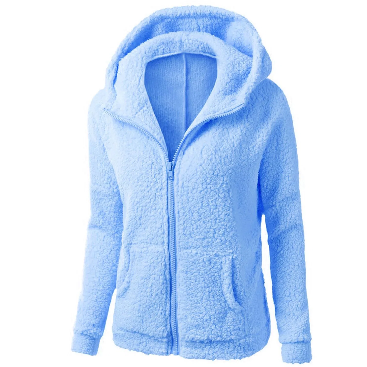 Женская куртка из флиса с длинным рукавом, Blu Cielo