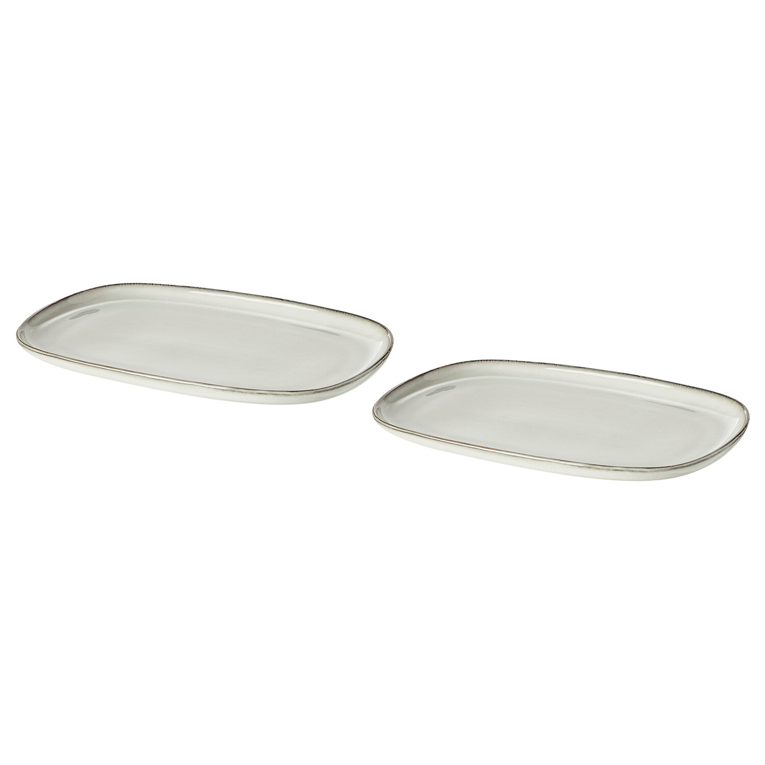 

Набор тарелок Ikea Gladelig, 2 предмета, 20x13 см, серый