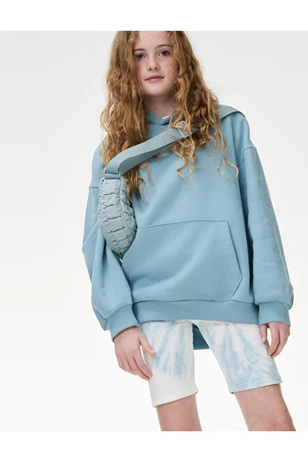 Детские шорты для девочек с принтом Ombre Cycling Shorts Marks & Spencer, Light Blue