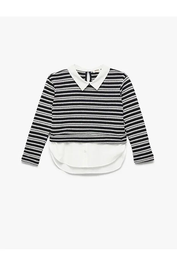 Детское для девочек свитшот с длинным рукавом Koton, Navy Blue