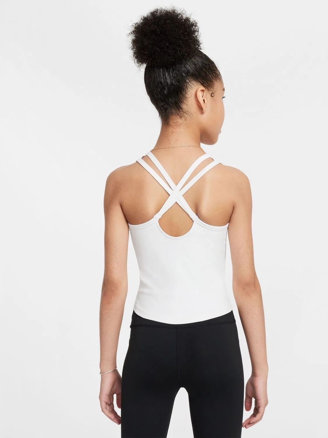 Топ Nike One Fitted Dri-FIT, белый — фото 2
