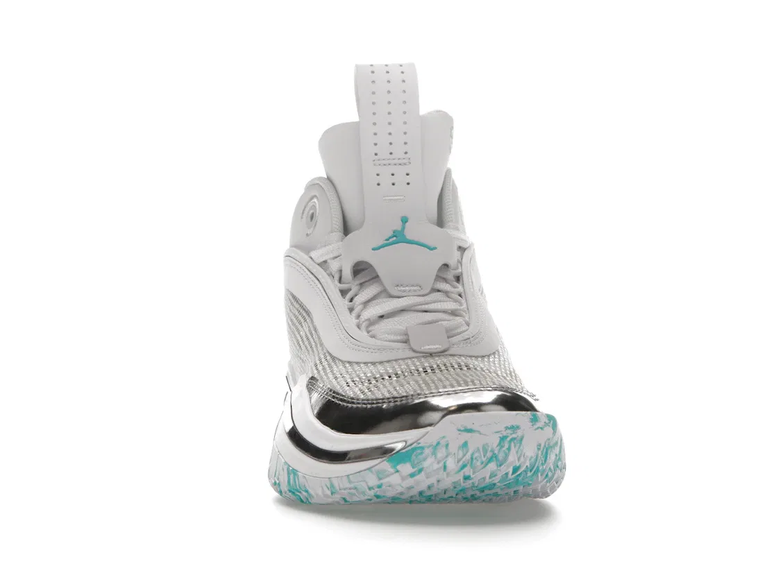 Детские кроссовки для баскетбола Jordan 36 Jordan, White/Hyper Jade-Metallic Silver-Black — фото 2