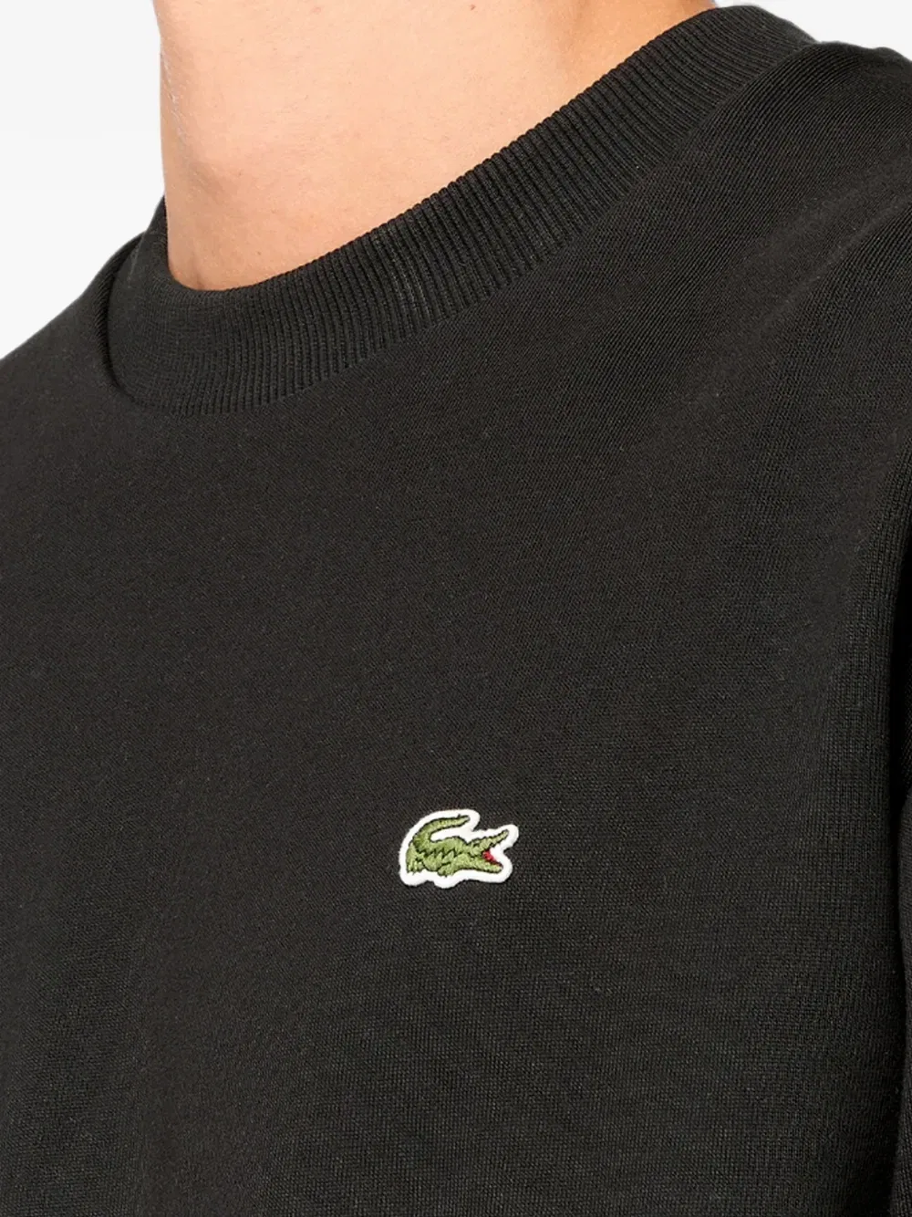 Свитшот с нашивкой-логотипом Lacoste, черный — фото 3