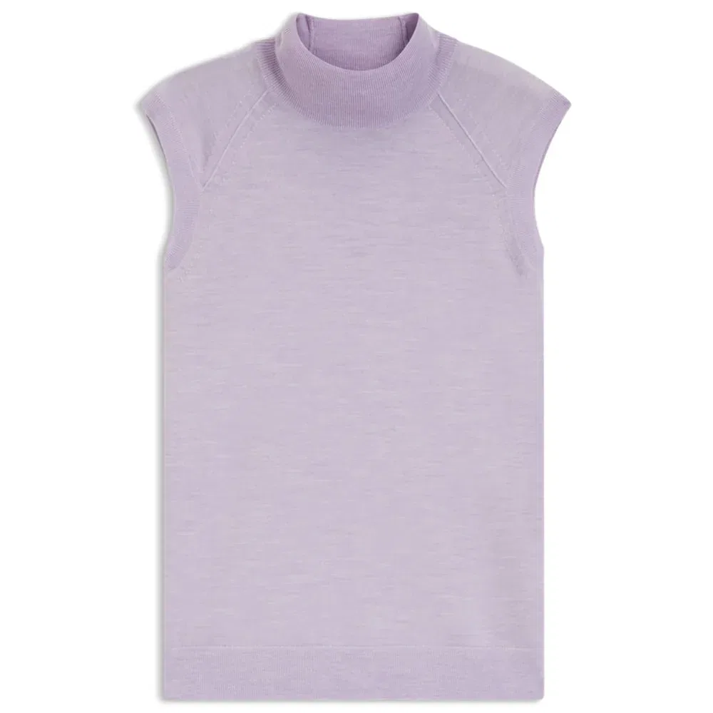 Женский топ без рукавов из шерсти мериноса BOSS, Light Purple