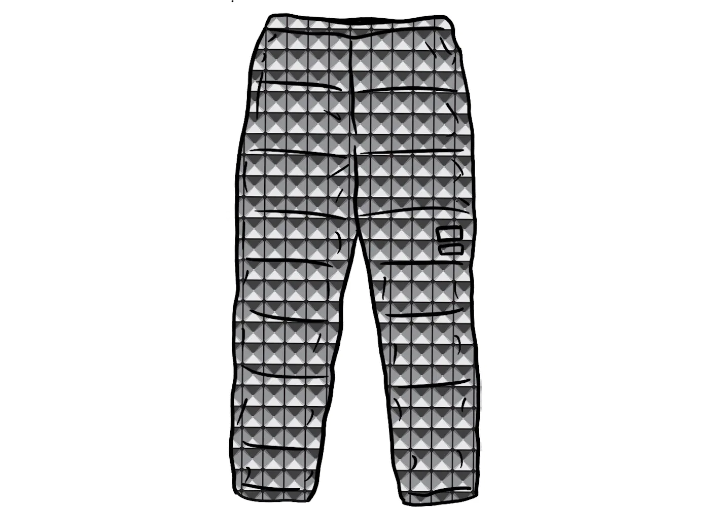 Мужские брюки с принтом The North Face Studded Nuptse Supreme, Black