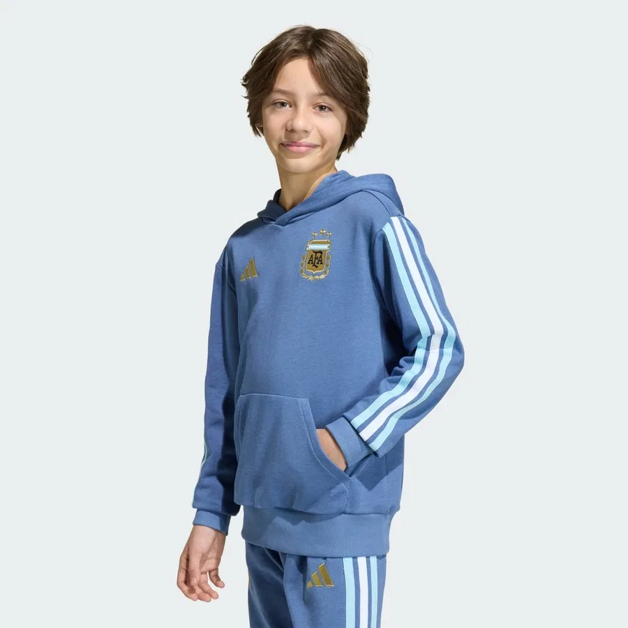 Детский худи с капюшоном, хлопковый, Arjantin DNA, adidas, Синий