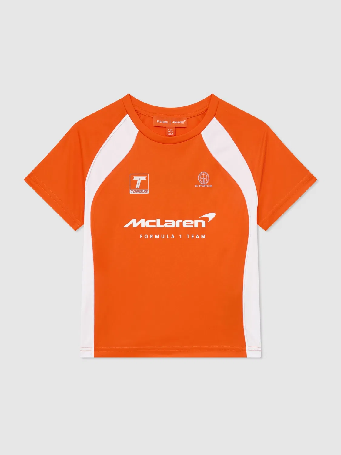 Футболка с контрастными панелями McLaren Racing Reiss, папайя оранжевый