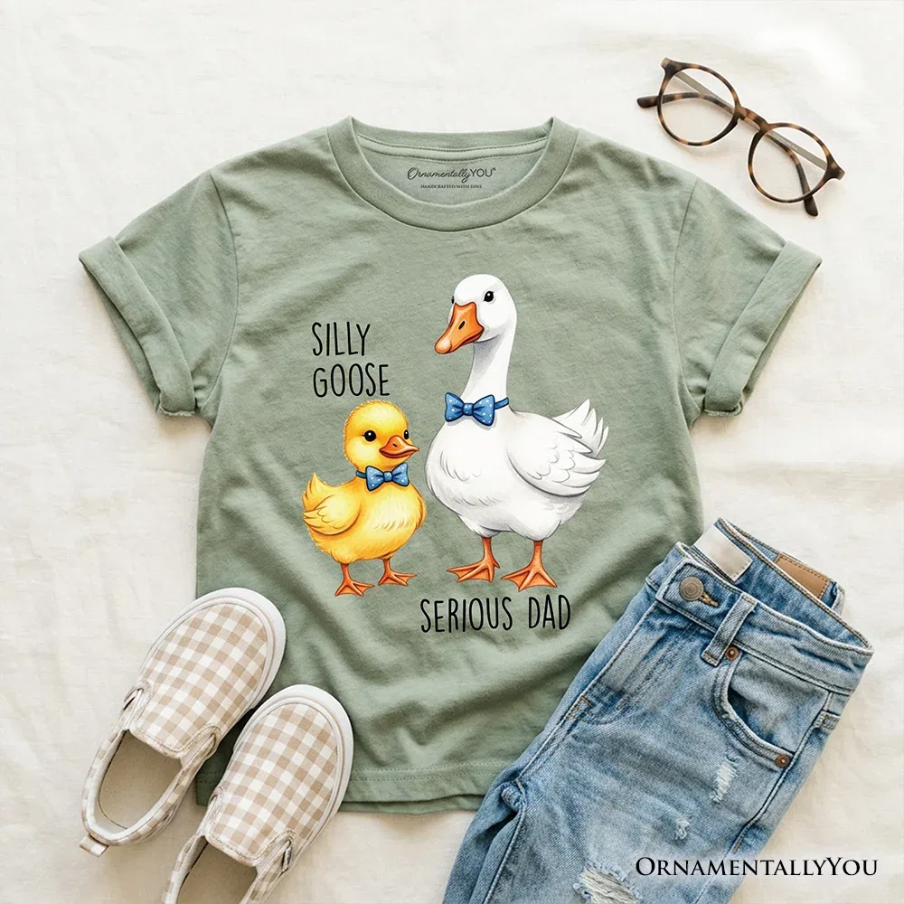 Детская футболка с принтом Silly Goose Serious Dad Tie OrnamentallyYou, Sage
