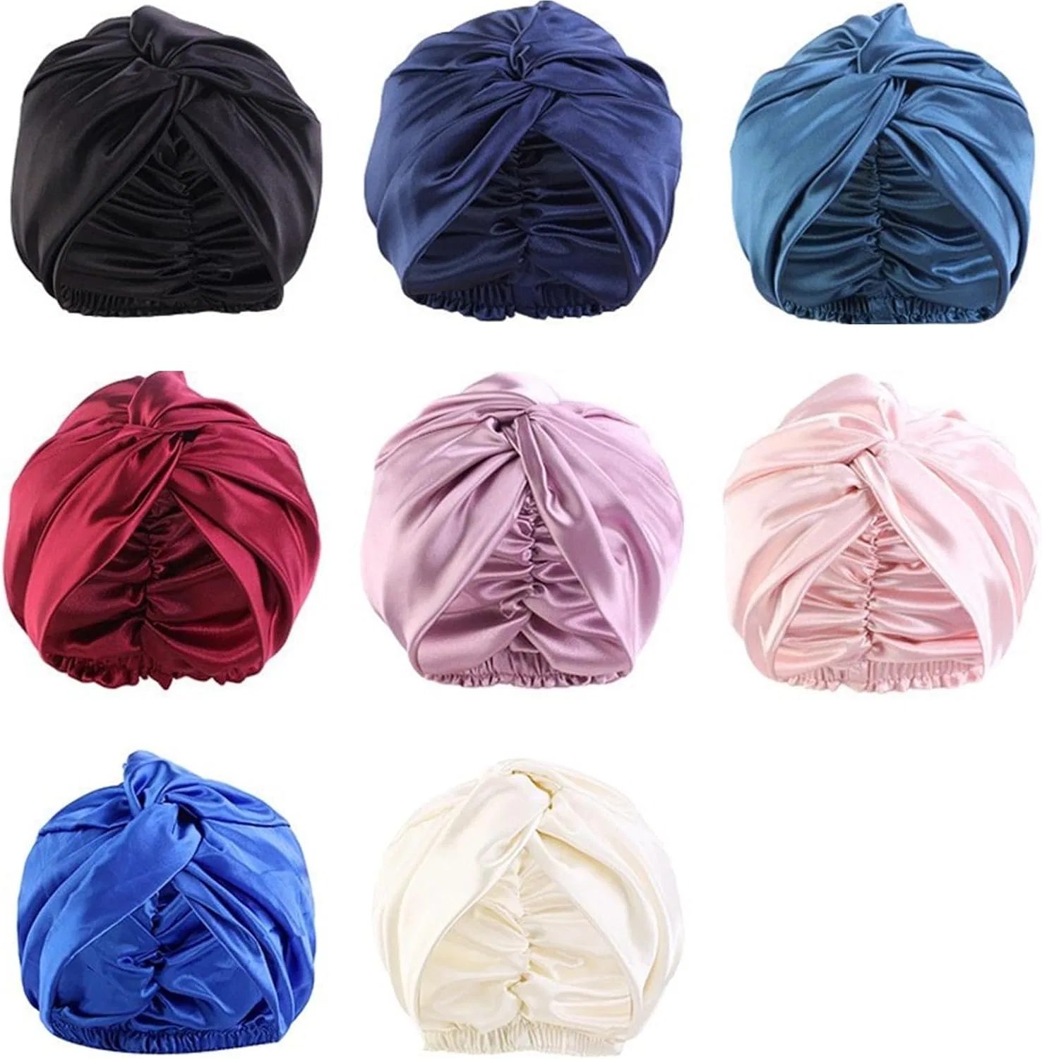 Шапочка для душа из искусственного шелка, Lady Cross Twist, LSNNMU, двойной слой, Blue — фото 4
