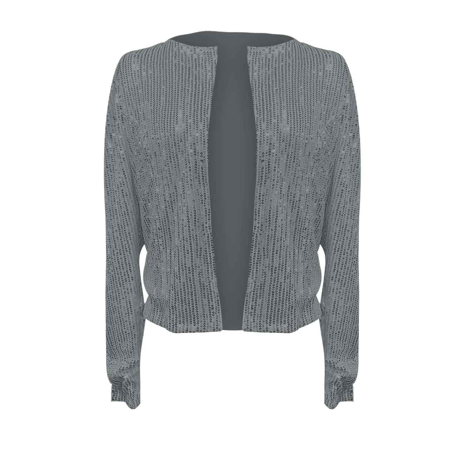Женская куртка с пайетками, Grigio