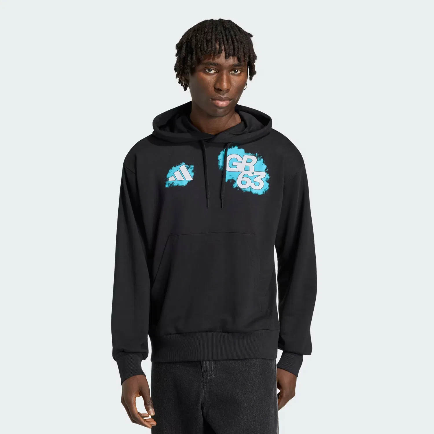 Мужское худи с флисом George Russell Mercedes-AMG Petronas Formula 1 Team Adidas Performance, черный