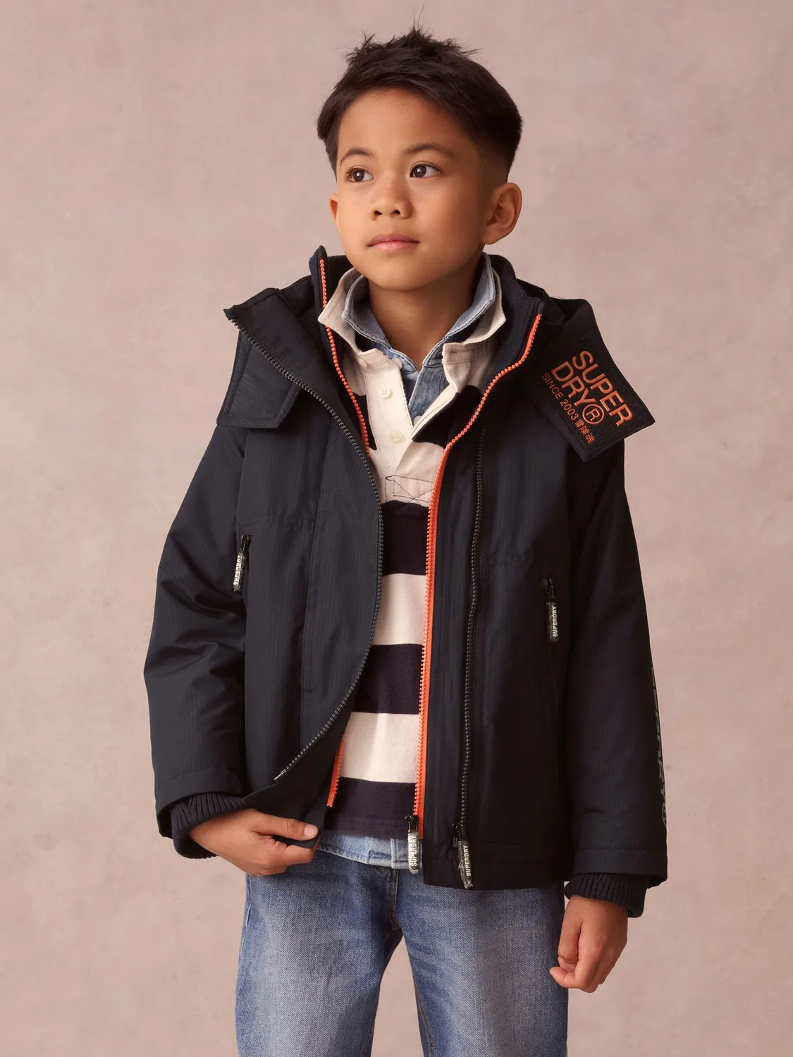 Пальто с флисовой подкладкой, Ripstop Superdry, черный