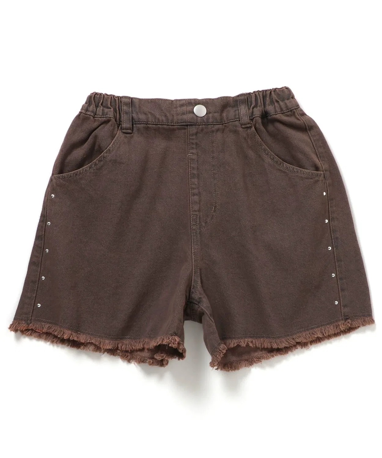 Детские джинсовые шорты с шипами, модель Studs Denim Short, algy, Коричневый
