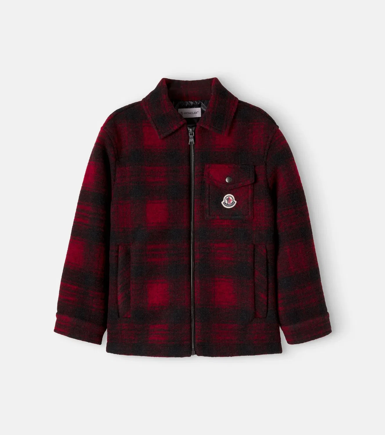 Легкая куртка с принтом Moncler Enfant, красный