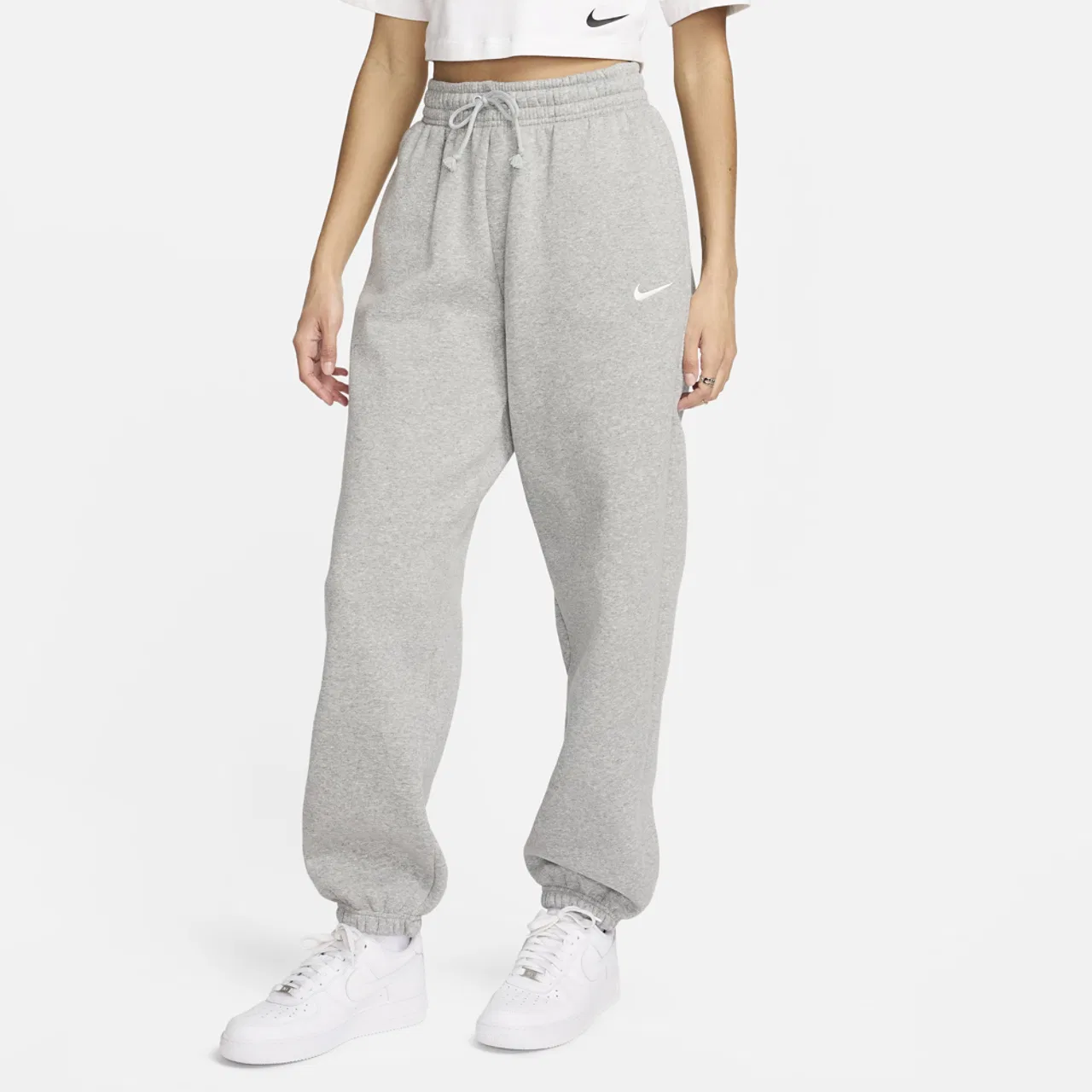 Женские брюки Phoenix HR OS Nike, цвет Dark Grey Heather/White