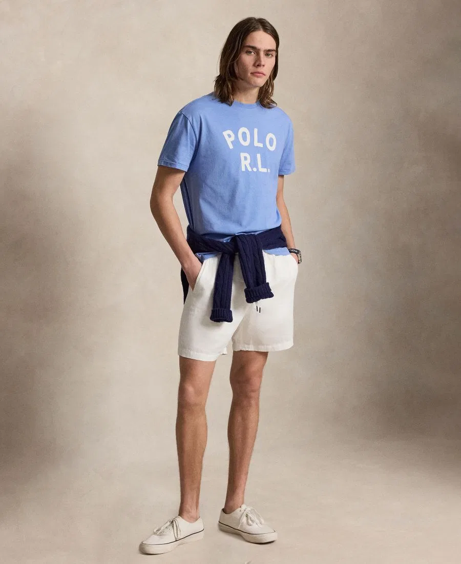 Футболка классического кроя с коротким рукавом, хлопковая Polo Ralph Lauren, Bristol Blue — фото 2
