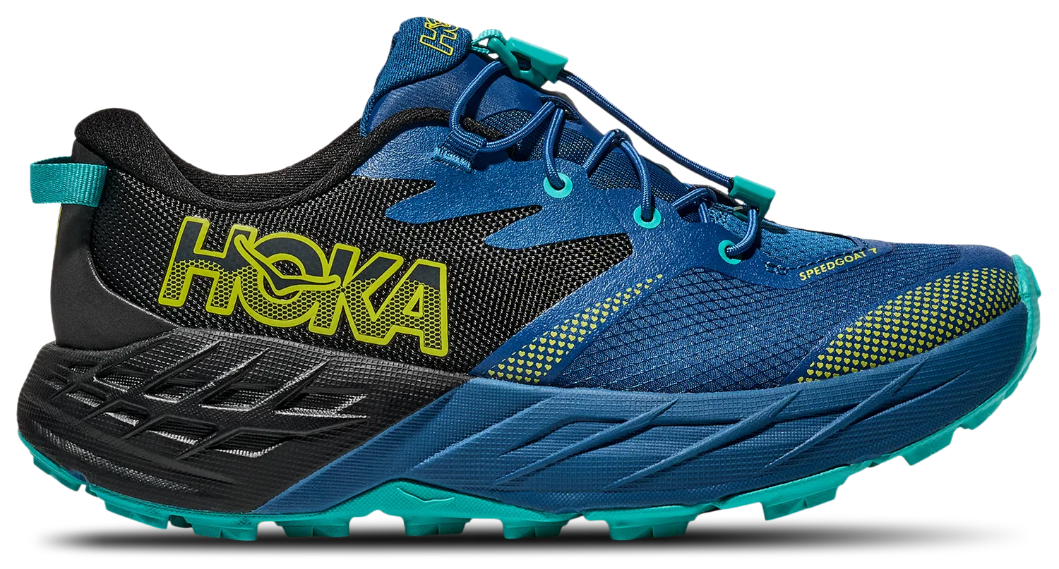Детские кроссовки для мальчиков с защитным носком SpeedGoat 7 HOKA, Black Blue — фото 2