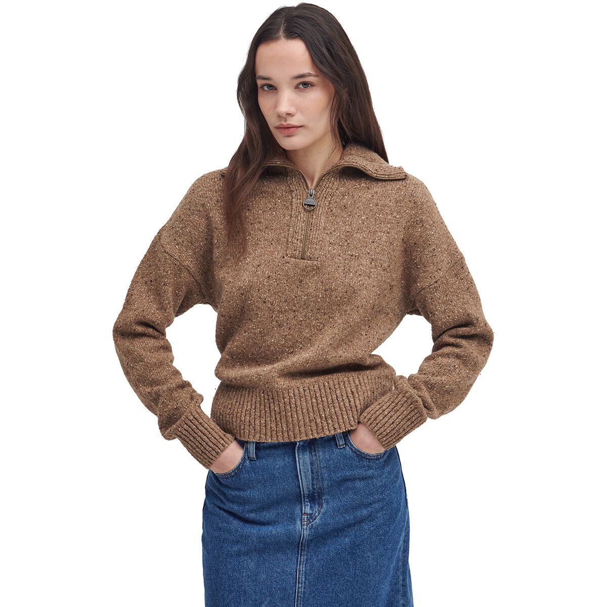 

Лавенсдейл вязаный свитер с полузастежкой Barbour, цвет honey