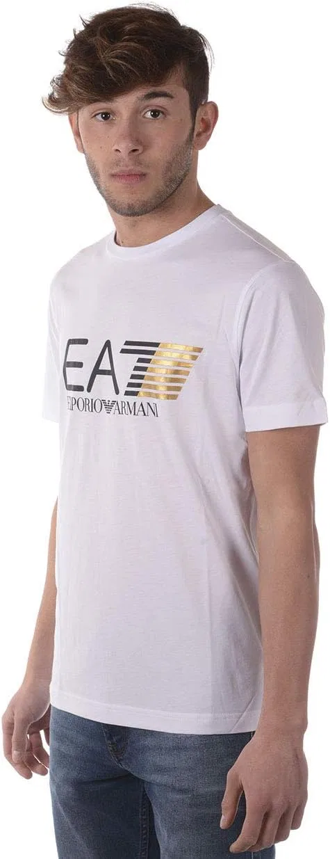 Мужская футболка с большим логотипом Emporio Armani, White — фото 3