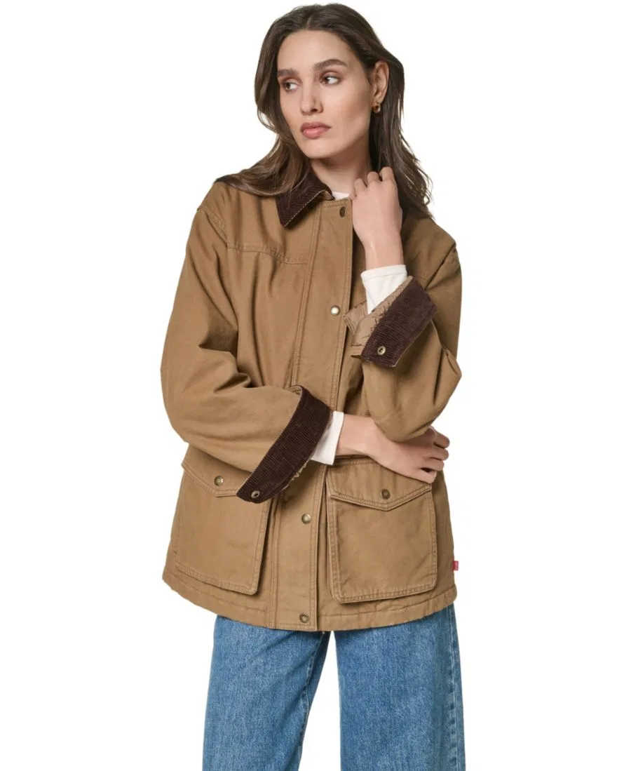 Джинсовое пальто с вельветовым воротником Levi's, Brown