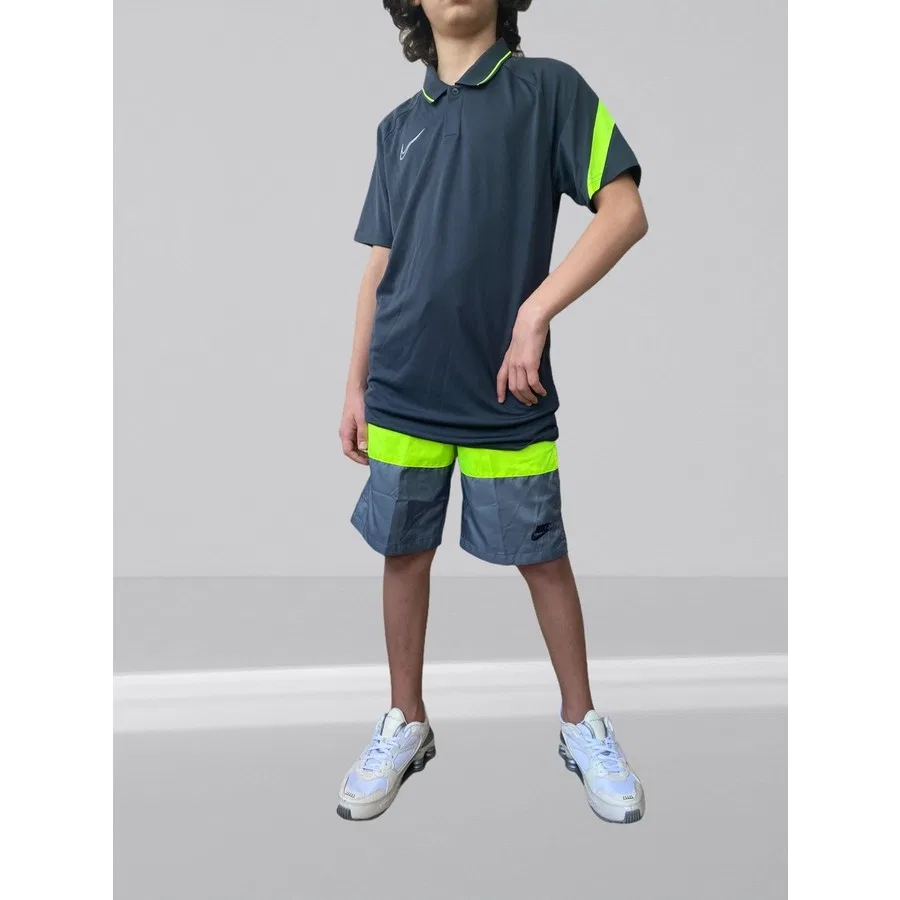 Спортивные шорты для мальчика с принтом Nike Sportswear, Зеленый — фото 3