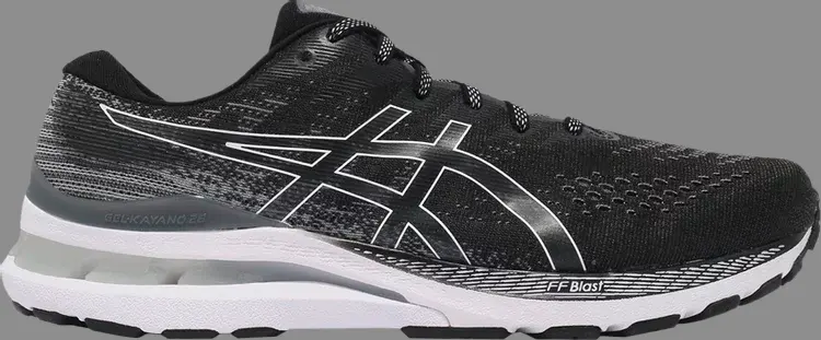 

Кроссовки gel kayano 28 2e wide 'black white' Asics, черный