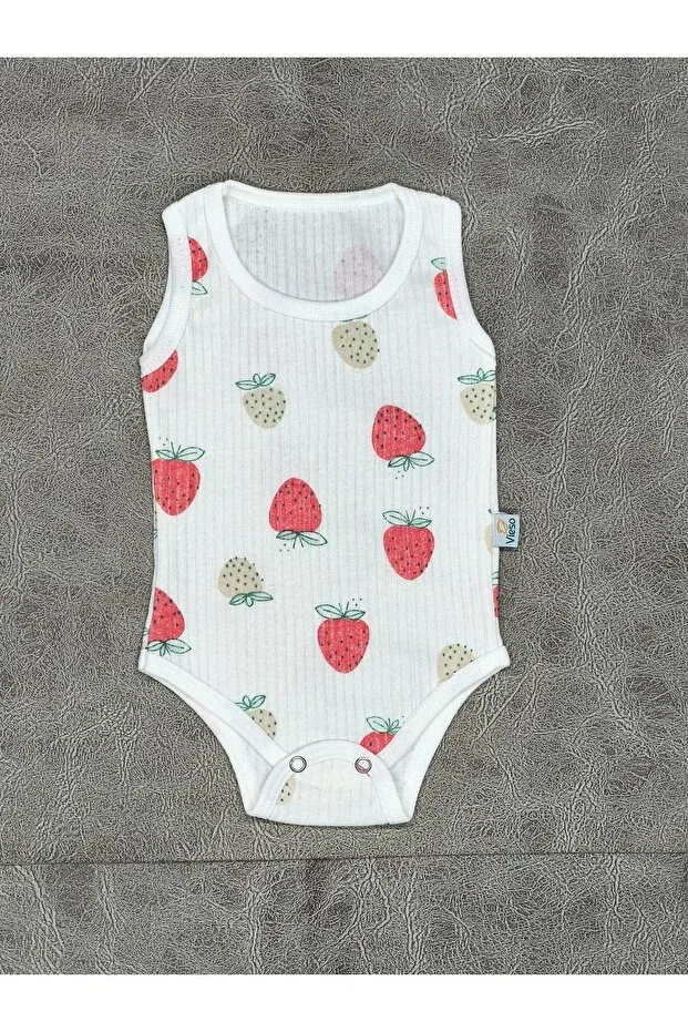Детское боди-слип из органического хлопка с принтом 3-Pack Vieso, Fruit — фото 3