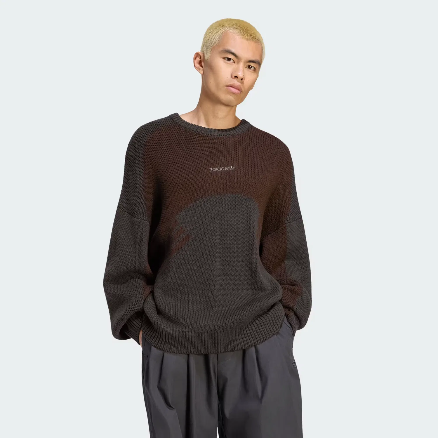 Мужской свитшот крупной вязки Munich 93 Adidas Originals, черный/кофейный