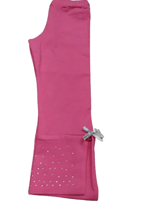 Детские леггинсы для девочек с декором Timi Kids, Dark Pink — фото 4
