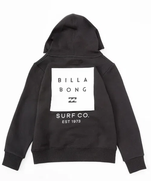 Детский худи с принтом BILLABONG LOGO SET UP, Черный