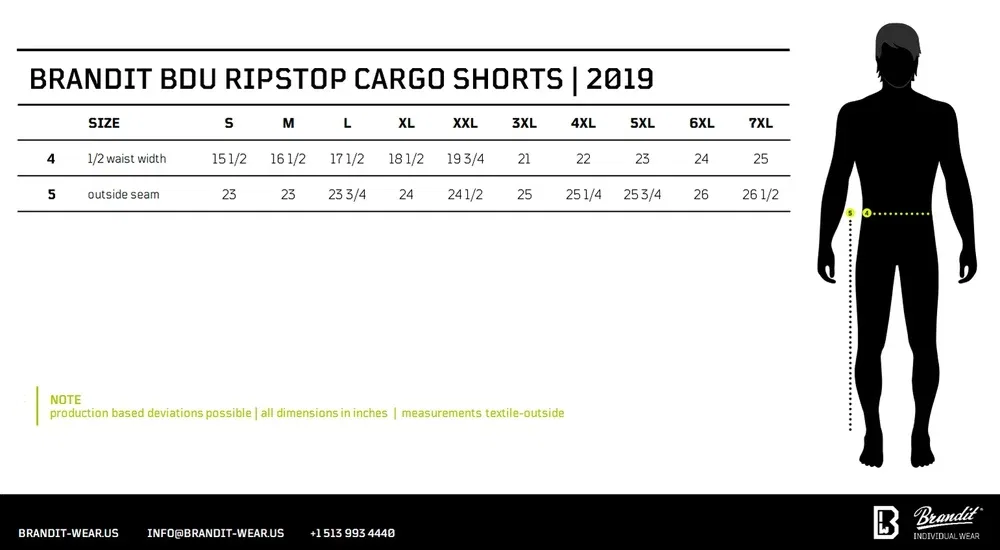 Мужские шорты Ripstop Brandit, Grey — фото 3