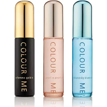Парфюмерный набор Colour Me Sky Blue/Gold Femme/Pearl Fragrance for Women, 3 x 50 мл