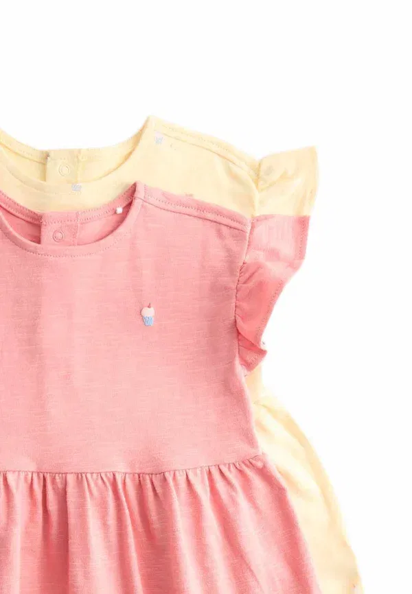 Комплект из 2 платьев из хлопка day dress Marks & Spencer, multi, мультиколор — фото 2