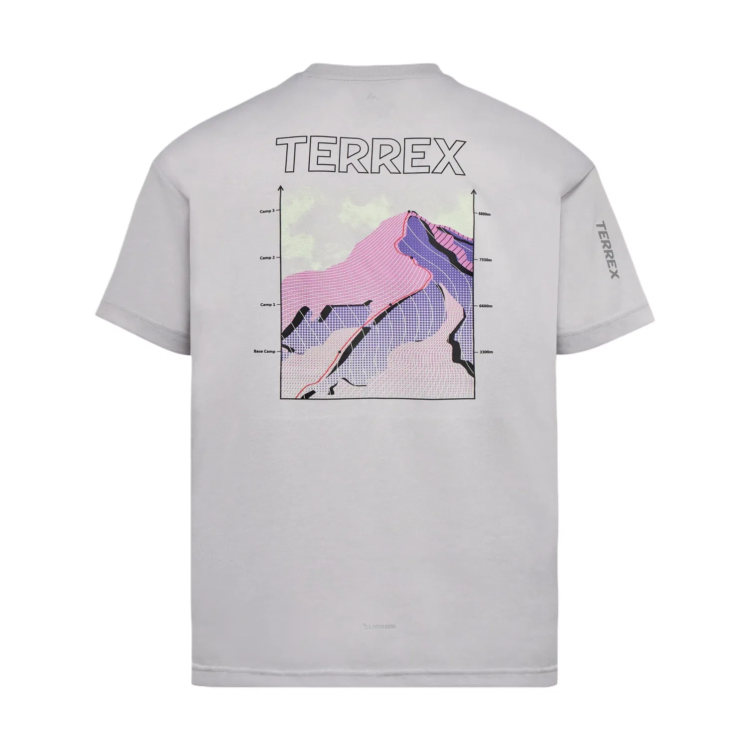 Детская футболка с круглым вырезом Terrex Adidas, Light Gray — фото 3
