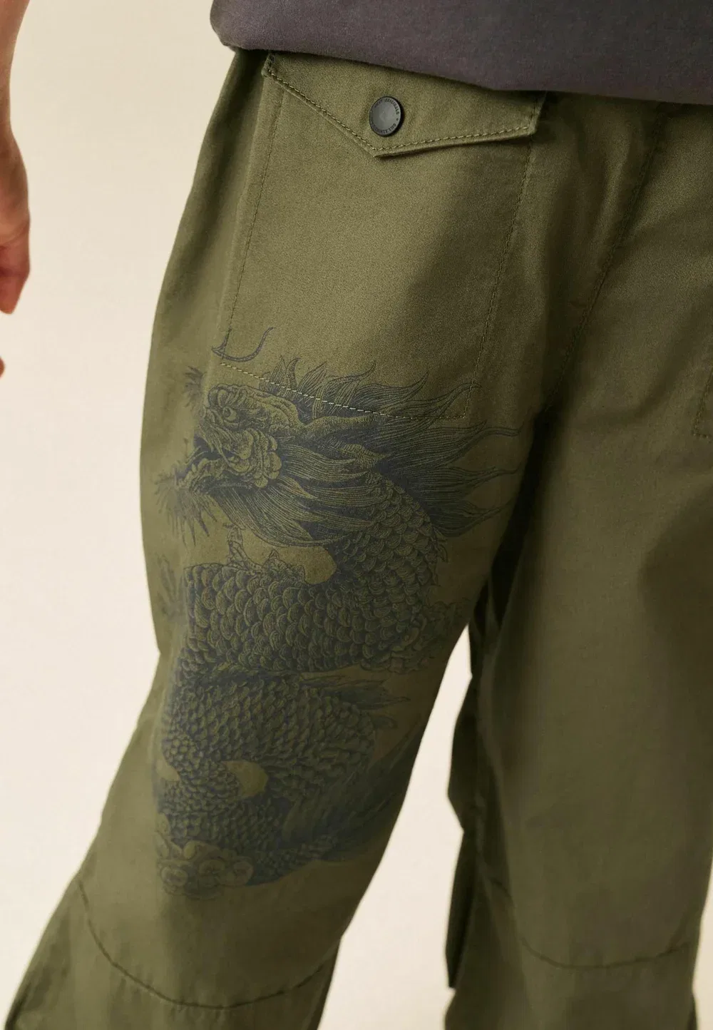 Брюки-Парашюты стандартного кроя - очень широкие - брюки Next, Khaki Green