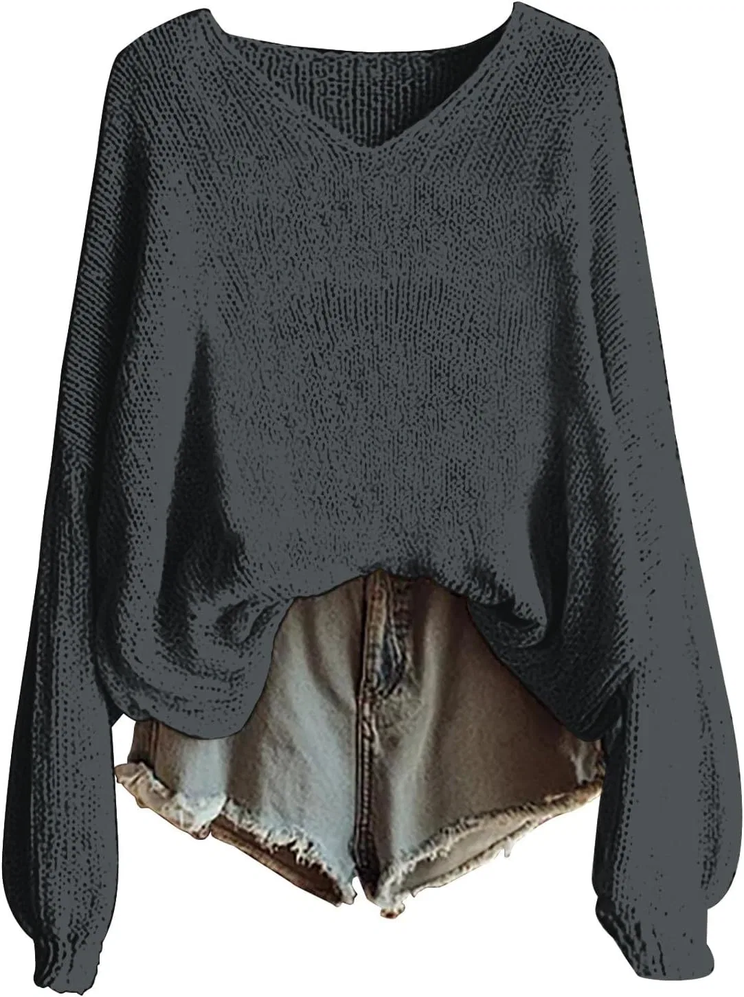 Женский свитшот оверсайз с принтом, модель Boho Vintage Ethnic, чёрный