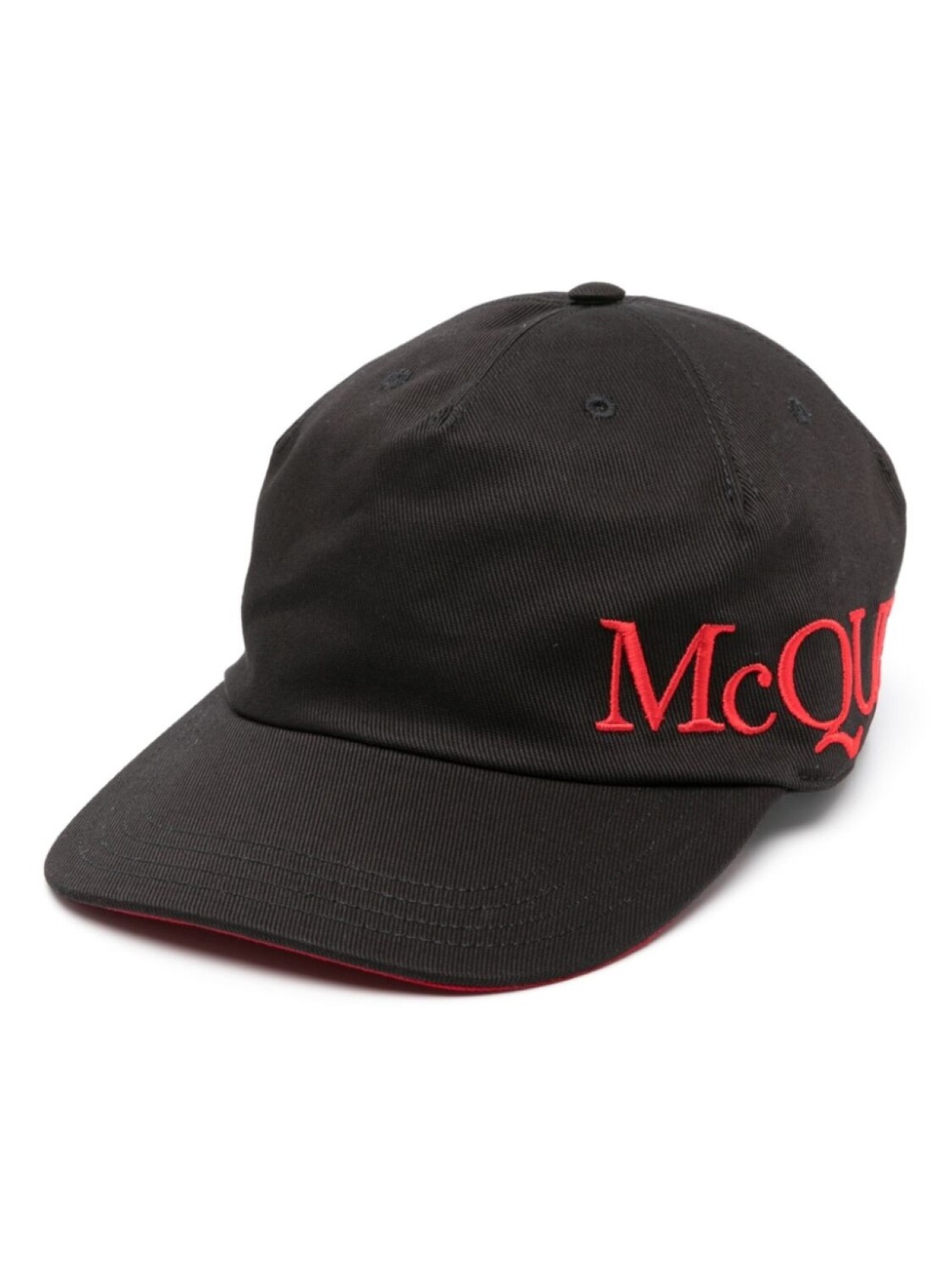 

Alexander McQueen кепка с вышитым логотипом, черный